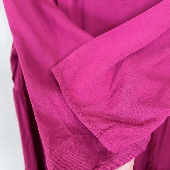 Torrid Wine Challis Tier Skater  Dress - Picture 8 of 12